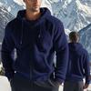 2025 Amerikanischer Stil Herbst/Winter Jacke Herren Dick Warm Doppelseitige Fleecejacke Lockerer Reißverschluss Cardigan Lässige Kapuzenjacke
