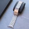 Black Gold Stainless Steel Band for Apple Watch Ultra 49mm 10 46mm Orange Metal Strap for Series 9 8 7 6 5 4 45mm 44mm Watchband
