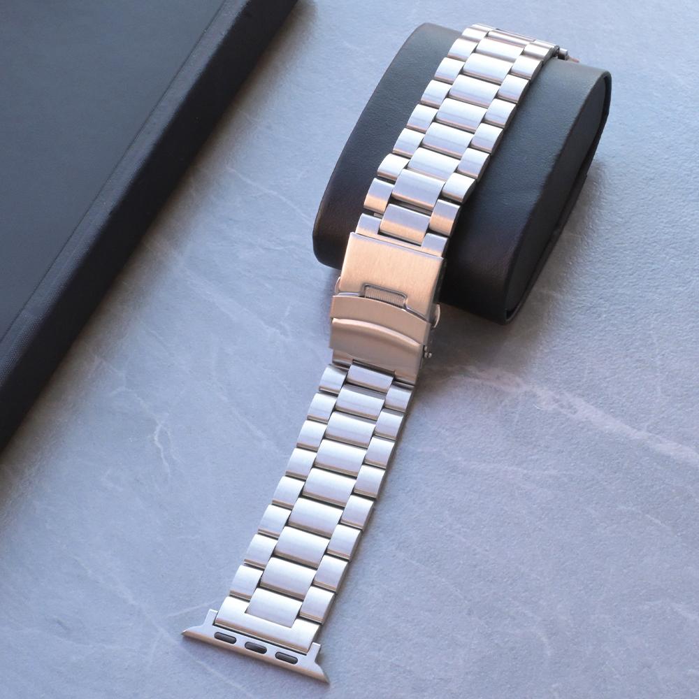 Black Gold Stainless Steel Band for Apple Watch Ultra 49mm 10 46mm Orange Metal Strap for Series 9 8 7 6 5 4 45mm 44mm Watchband