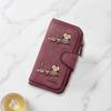 Fashionable Long Wallet with Cartoon Owl Family Illustration Print Design, Eye-catching Multifunctional Portable Coin Purse with Clasp, Large