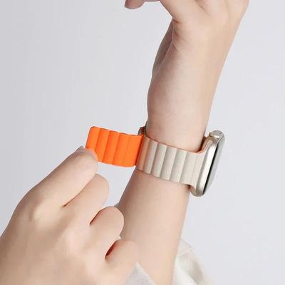 Magnetic Strap For Apple Watch Bands 45mm 38mm 49mm 40mm 42mm 41mm Silicone Sport Bracelet iWatch Series Ultra 9 6 5 7 8 Se 44mm