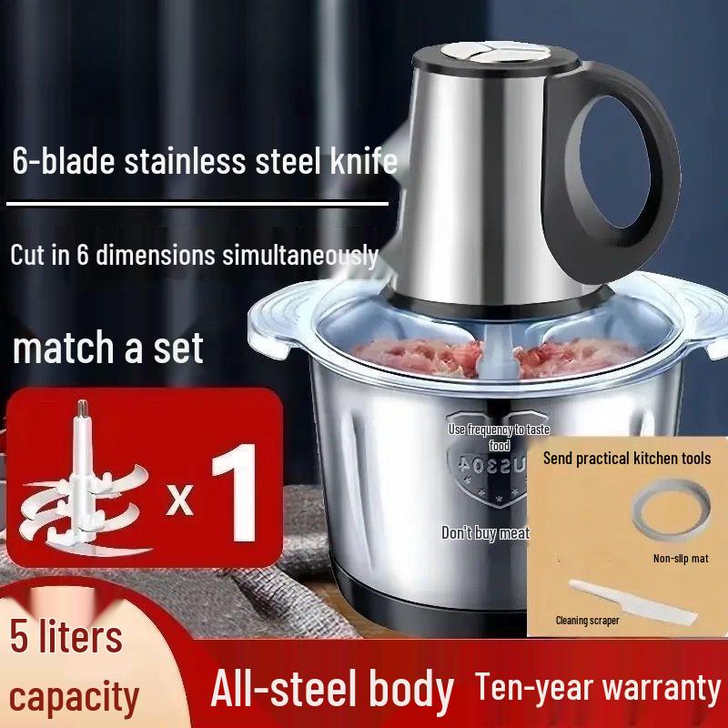 Stainless Steel Electric Meat Grinder & Multi-function Kitchen Appliance