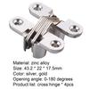 4Pcs Sturdy Cross Hinge High Adaptability Door Hardware Concealed Cross Door Hinge for Door