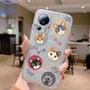 Clear Case For Xiaomi 13 Lite Shockproof Cover Cartoon Cute Cat Soft Silicone Fundas For Xiaomi 13T 14T 15T Pro Transparent Bags