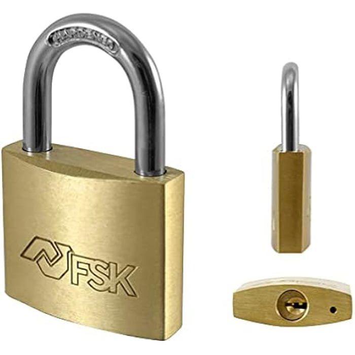 Cadenas - FERRESTOCK - FS235 - Laiton - 40 mm - 2 clés - Archet durci