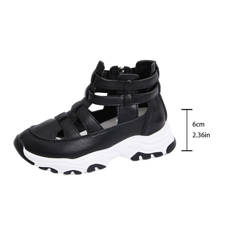 New Style Women's Shoes - Platform Heels, Hollowed-out Round Toe, Built-in Height, Sports Sandals