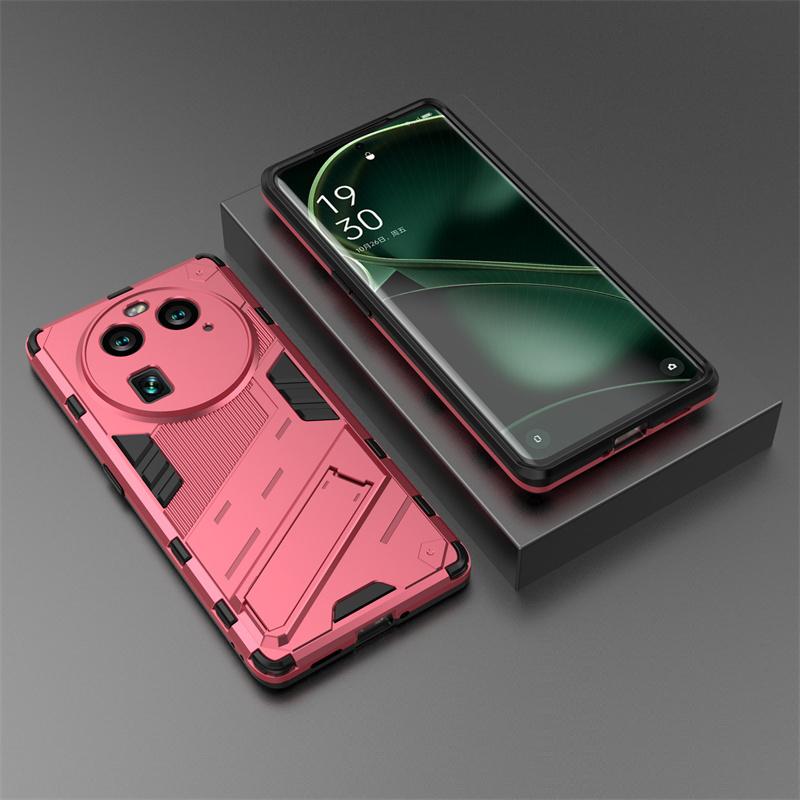 För OPPO Find X6 Pro Skal Magnetiskt Armor Ställskydd För För OPPO Find X6 Pro FindX6Pro 5G Stötsäkert Stötfångare Mobilskal