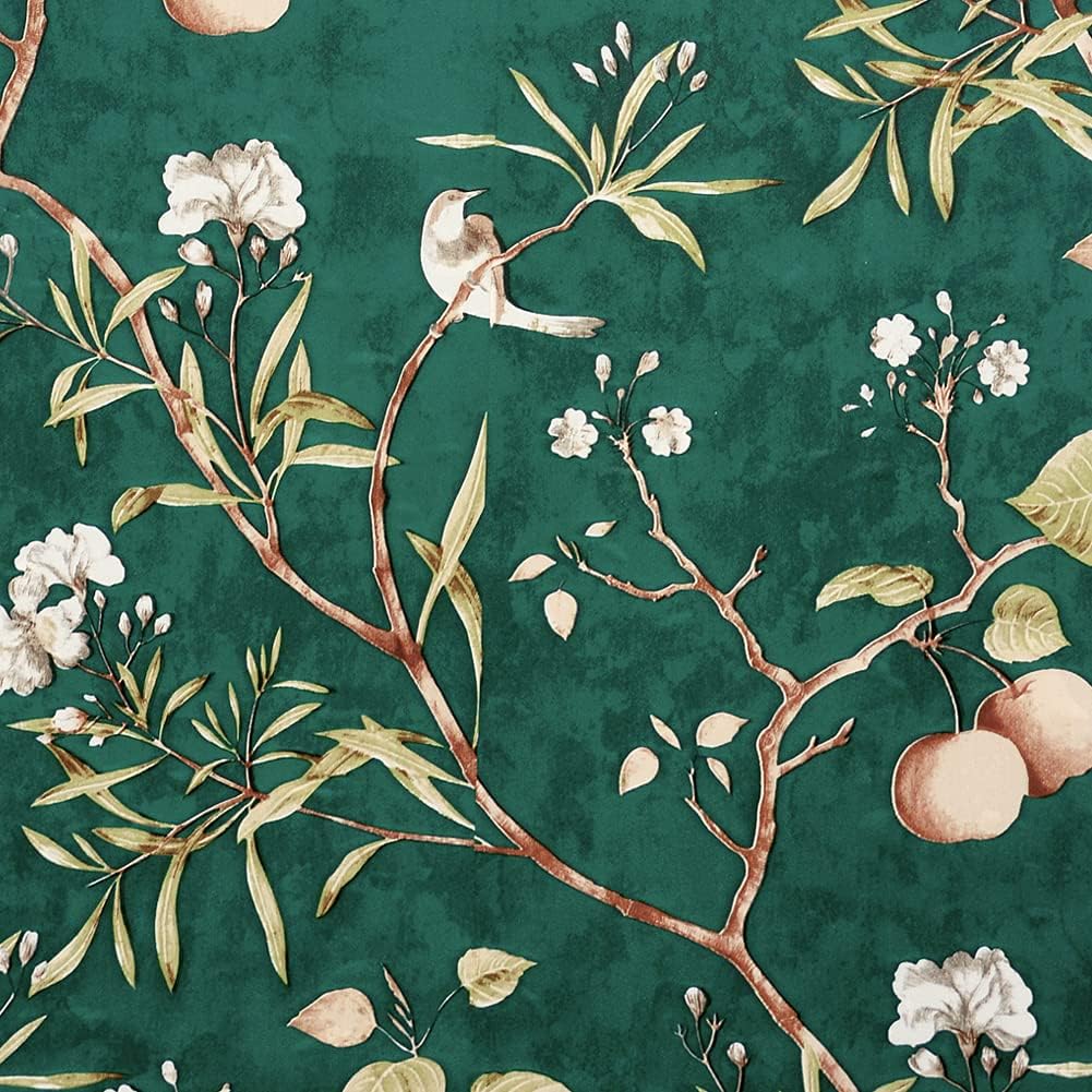 Floral Peel and Stick Wallpapers Green Self Adhesive Contact Paper Removable Waterproof Wallpaper For Bedroom Home Decoration