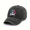 Cool Unicorn Print Polyester Baseball Cap Adjustable Snapback Casual Outdoor Hat for Teens Adults