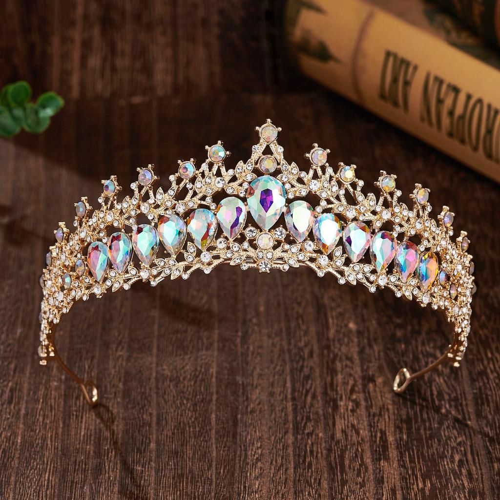 Bridal Rhinestone Headband Crown Wedding Jewelry Crown Tiara Alloy Crown Headband