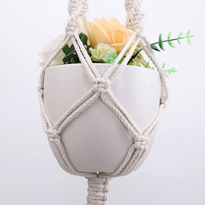 Handmade Macrame Plant Hanging Baskets Flowerpot Holder Balcony Courtyard Garden Wall Decoration Plant Hanger