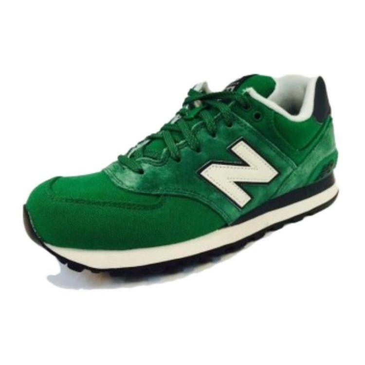 New Balance Zapatillas de Running Retro Cómodas Versátiles de Caña Baja Serie 574 Unisex sneaker Verde ML574PCG