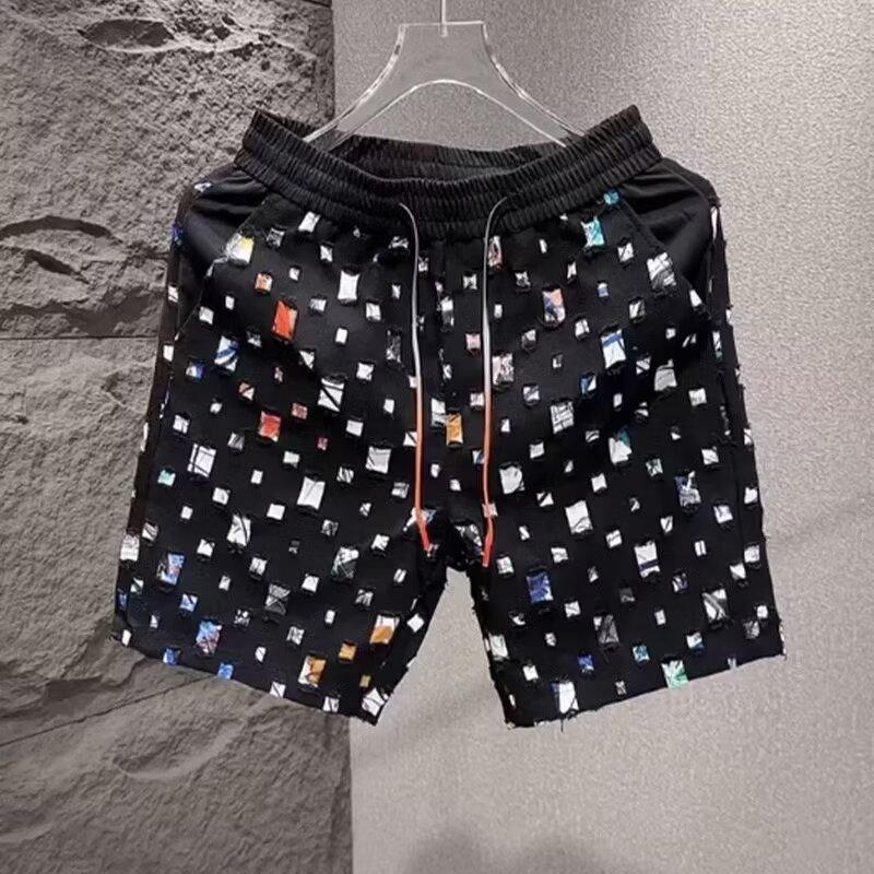 Men's Trendy Summer Print Shorts: Stylish, Youthful, Loose Beachwear
