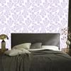 Wallpaper Flowers white and lavender, white background for living room and bedroom 50x1000