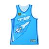 Li Ning CBA Series Logo Print Comfortable Casual Classic Basketball Jersey 24-25 Season Ningbo Team Unisex jersey Cerulean AAYU507-1
