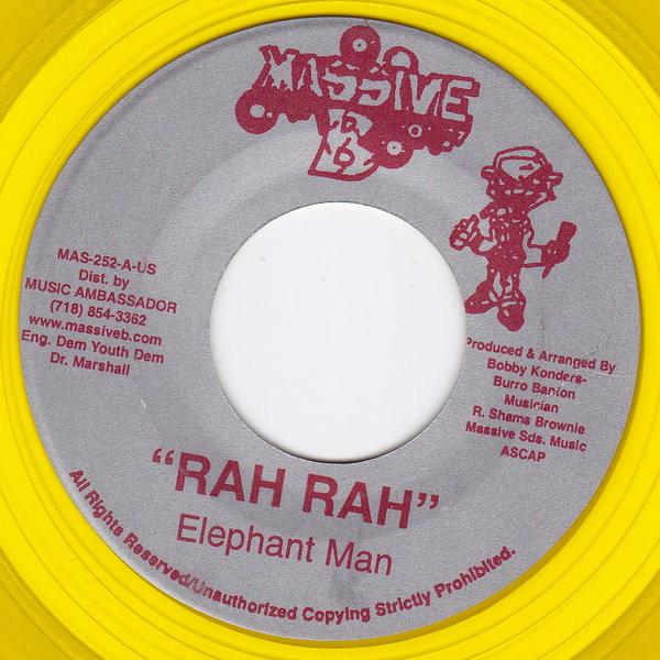 7inch Record ELEPHANT MAN - Rah Rah MAS252 Massive B 2004 US Reggae, Ska & Dub Used