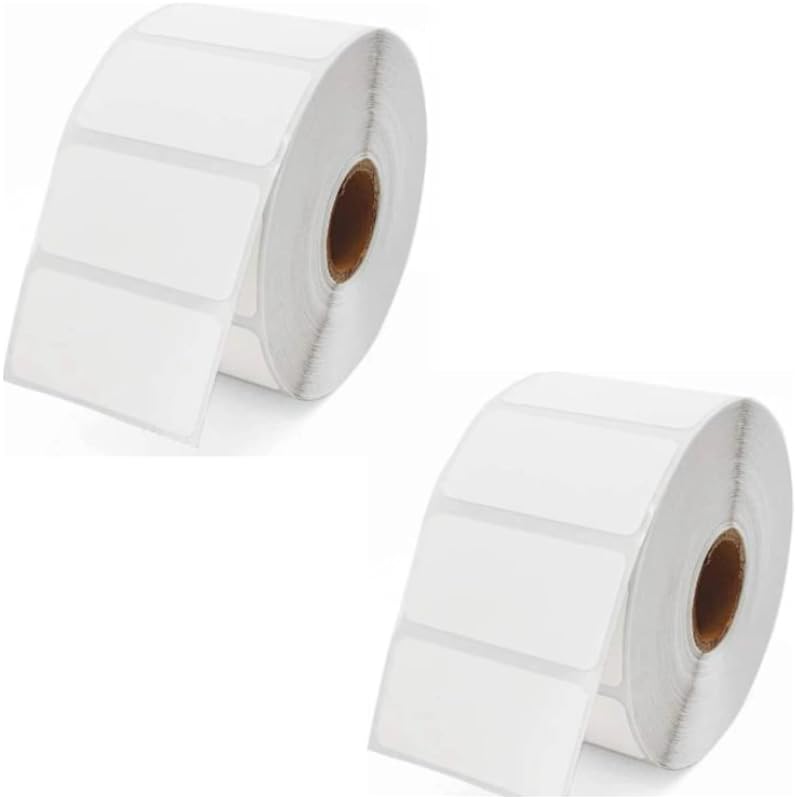 True-Ally 50x25 Thermal Sticker Label 2x1 inch (50mm x 25mm) Direct Thermal Barcode MRP Sticker Labels 400 Labels/Roll