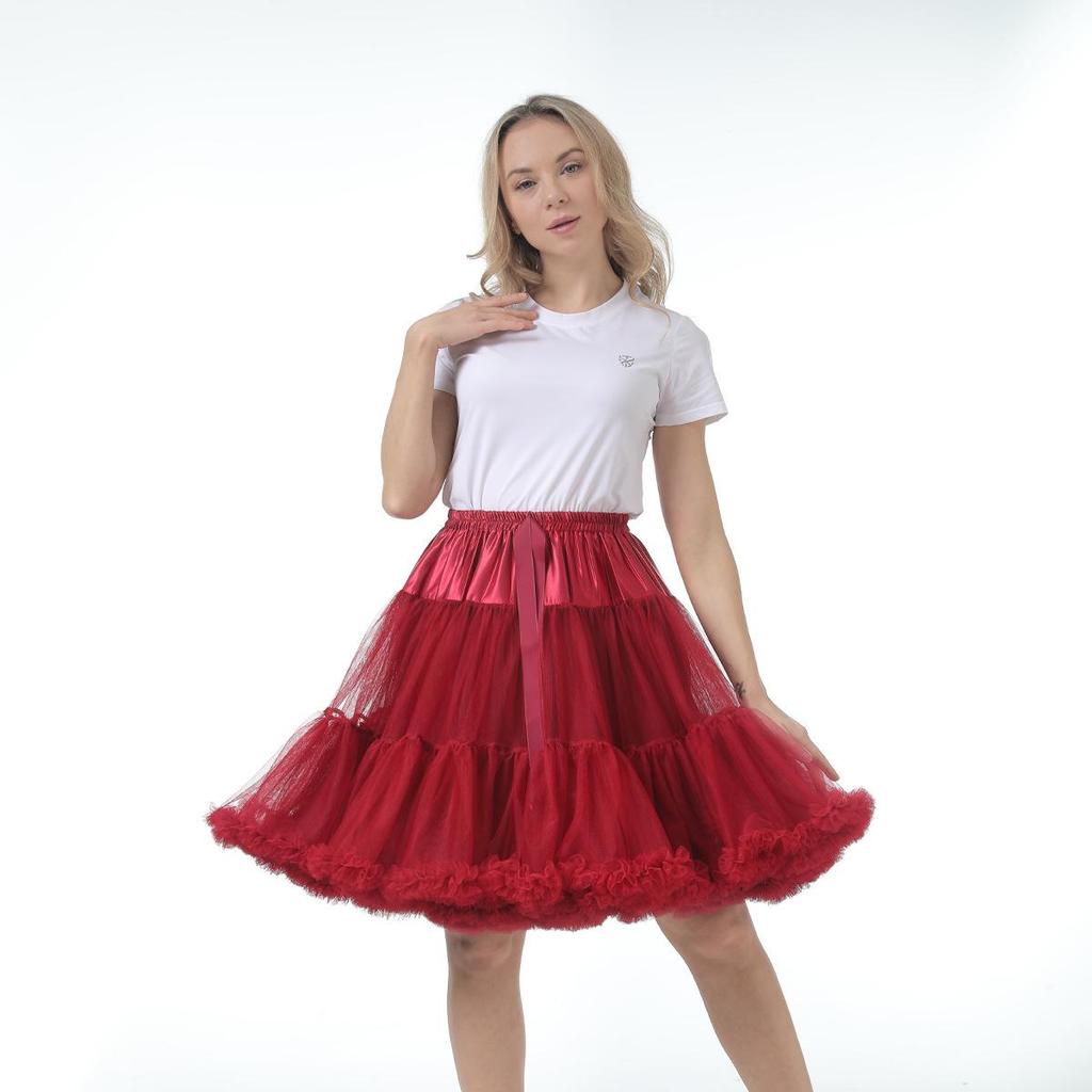 Adult Lolita Super Puffy Hexagonal Mesh Skirt Petticoat for Cosplay Dance