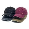 Soft Embroidery Puppy Cap Washed Duckbill Cap Versatile Distressed Baseball Cap  Outdoor Leisure