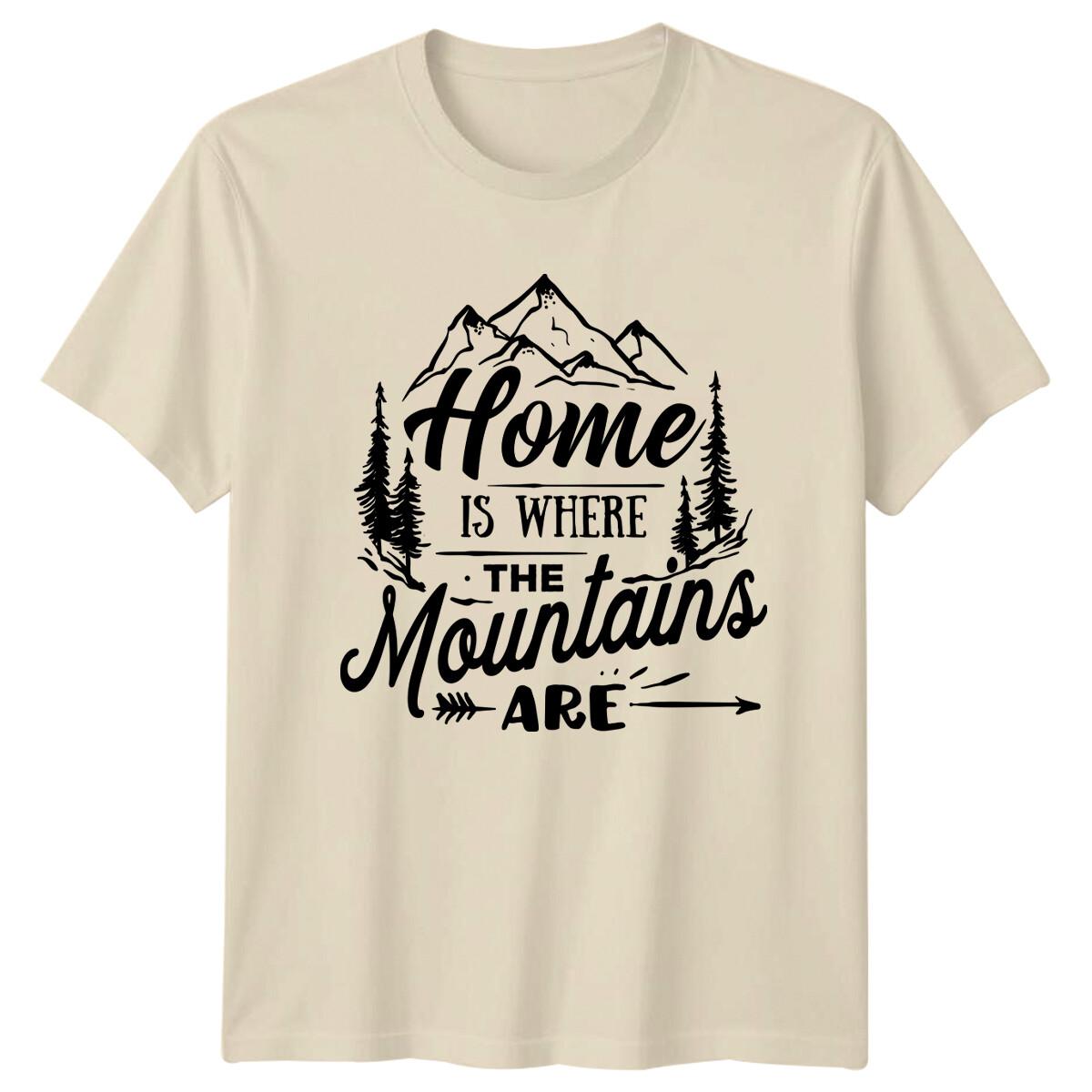 Дом там, где горы, Футболка для приключений и путешествий 2XL