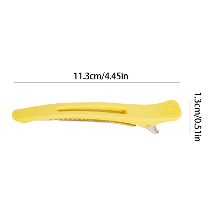 6 Stück Haarspange für Damen Styling Silikonband Professionelle Knitterfreie Entenschnabel-Haarroller-Klemme für Salon und Zuhause