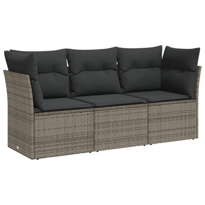 VidaXL Garden Lounge Set with Cushions 3 Pcs, Sofas with Adjustable Feet, Outdoor Furniture Set Patio Terrace, 3249049