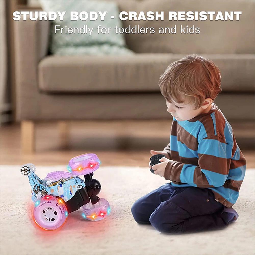 Children's 360° Rotating Stunt Off-Road Remote Control Car - 2.4G Light-Up Toy