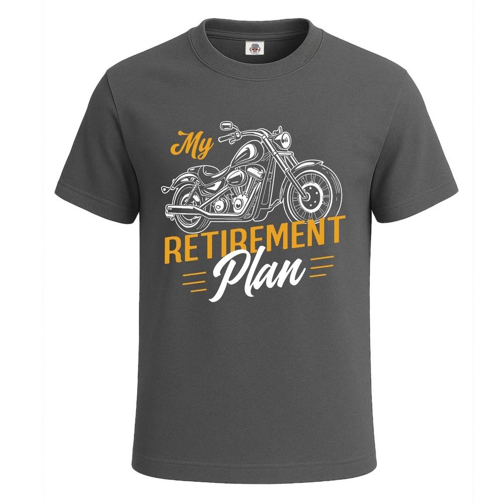 My retirement plan a motorcycle funny party novelty mens tshirt gift tee top