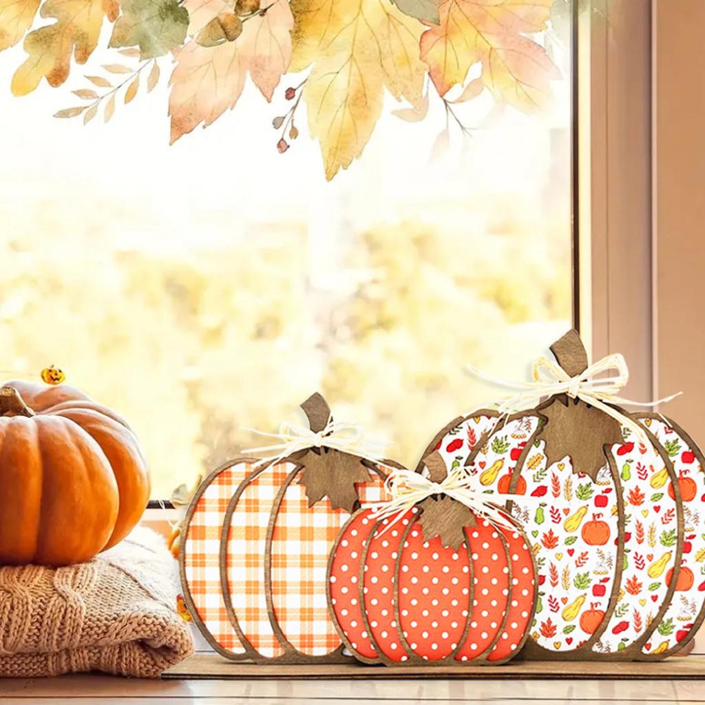 Thanksgiving Wooden Pumpkin Home Decoration Festival Party Gift Ornament