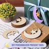 10 Pezzi Legno Non Finito Luna Stella Artigianato Fai da Te Sagome Vuote in Legno Luna Stella Forme Artigianali da Trasformare in Bomboniere per Baby Shower