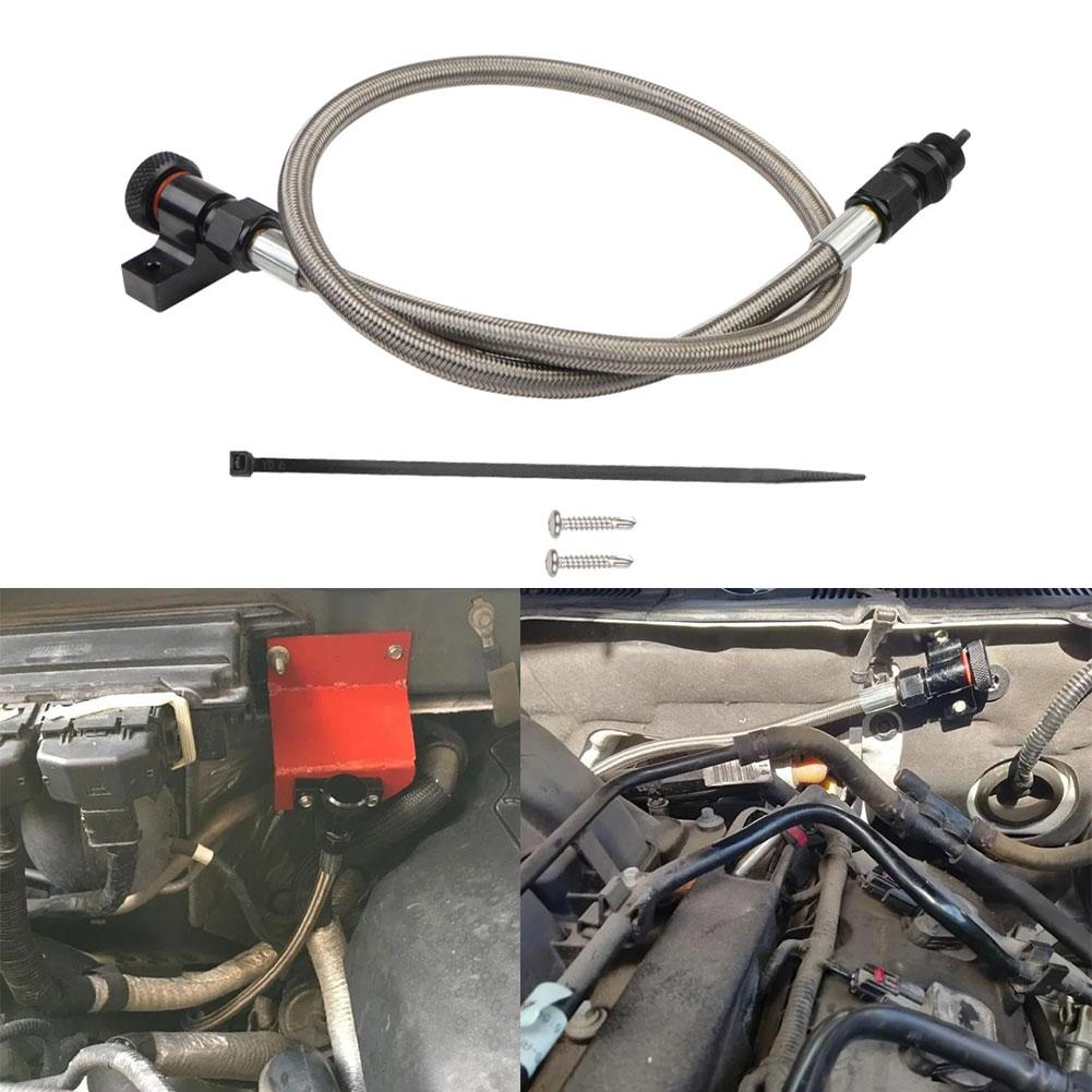For Ford For F150 Transmission LockUp Oil Locking Dipstick 2010 2017 Aluminium Alloy with Stainless Steel Hose