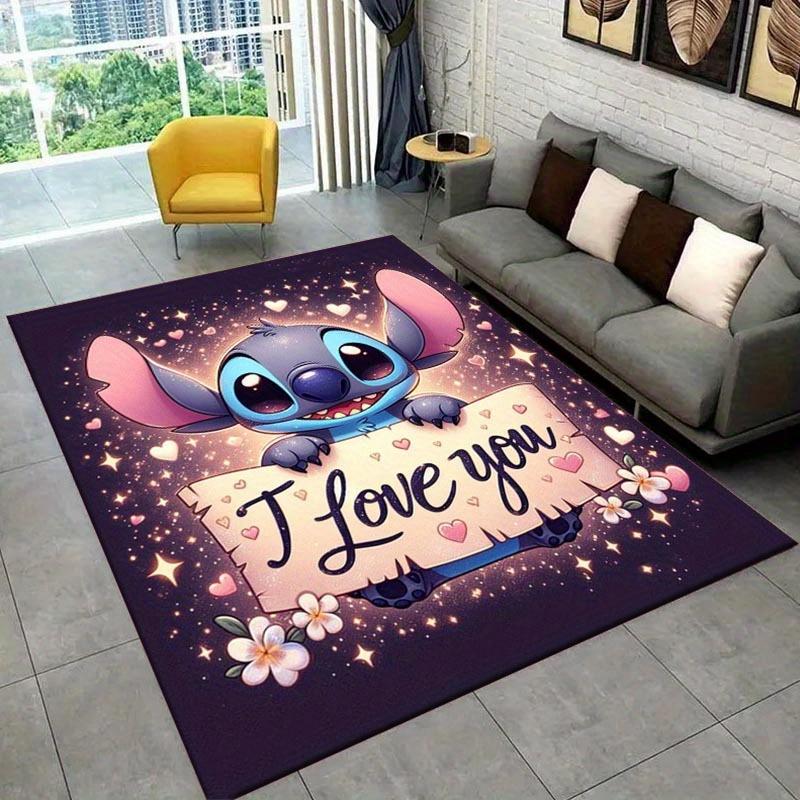 1pc Stitch Pattern Area Rug Soft Flannel Floor Mat for Living Room,Office,Bedroom and Carpet