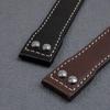 Black Blue Brown Soft Cslfskin GenuineLeather Rivet Cowhide Watchband 20mm For IWC Strap For Mark18 BraceletsFree Tools