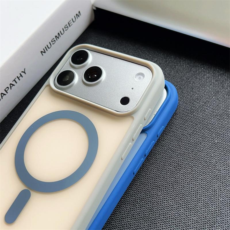 for Magnetic Matte Acrylic Case for For Iphone Air 17 Pro Max 16 15 14 Plus 13 12 11 Pro Max Shockproof Hard PC Cover hoesje