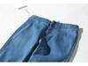 YPFF High-Waist Slim Fit Denim Pencil Pants - European & American Style, High Elasticity, Hip Lifting, Solid Color, Autumn Collection.