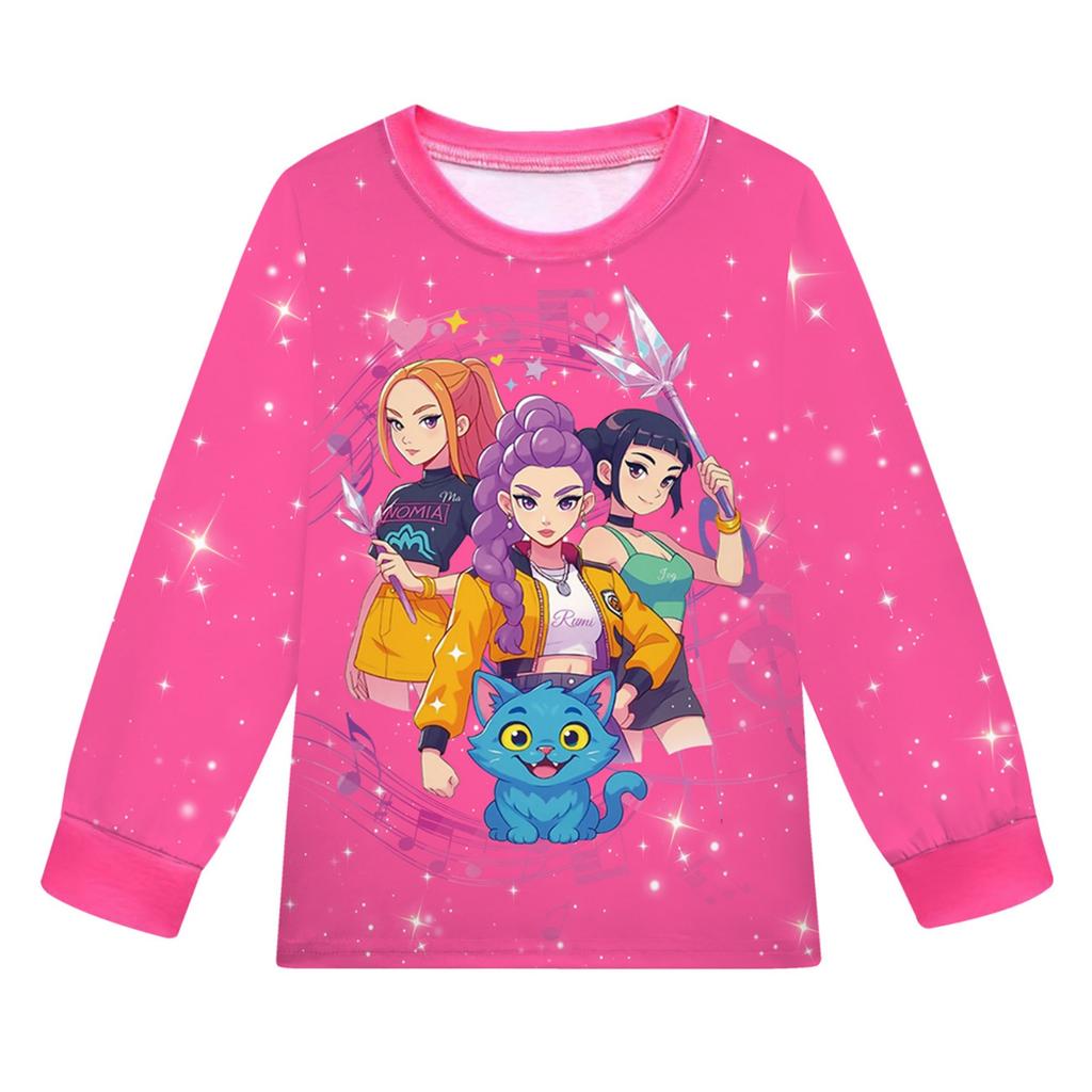 Children's Witch  Girls Printed Suit Long Sleeve Pants Suit