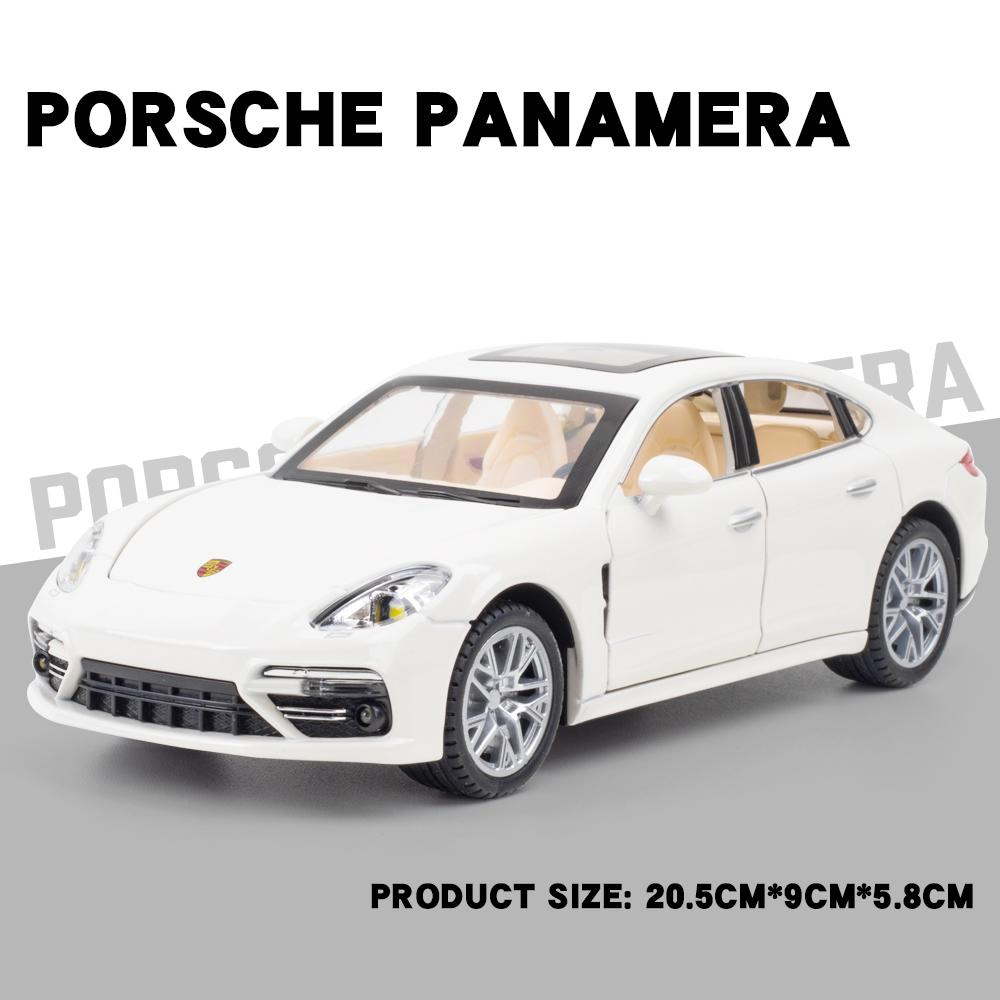1:24 Porsche Panamera Leichtmetall-Druckguss & Spielzeugmodelle Simulation Sound und Licht Rückzieher Kinderspielzeugsammlung Geschenk