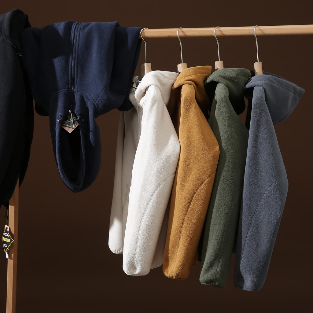 Autumn Winter  Sports Thick Warm Fleece Hoodie Men's Casual Comfortable Coat