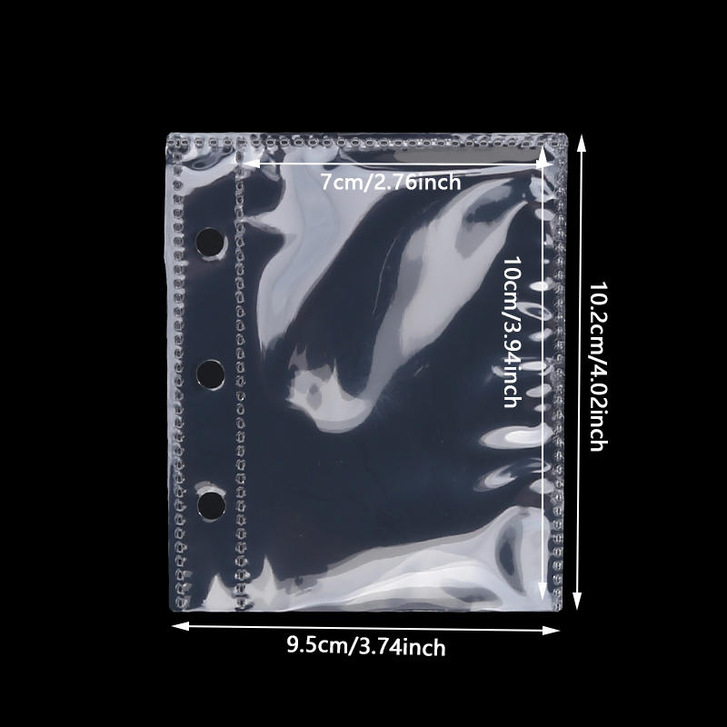 Mini PVC 3-Ring Binder Laser Star Design Zipper Closure Transparent Album For Photo Card Storage Memory Keeping Collecting Exquisite Fast Delivery