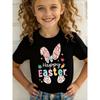 Summer Happy Easter Bunny Print Kids TShirt Cotton Casual Girls Short Sleeve Shirts Sports Fashion Tops Childrens Clothes Tees