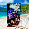 Ultra-Soft Beach Towel with Sonic Theme,Ideal for Pool - Camping, Diving - Perfect Travel Essential, Vibrant Beach Towel.