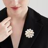 High-End Pearl Floral Suit Brooch For Women Versatile Clothing Accessory Pin