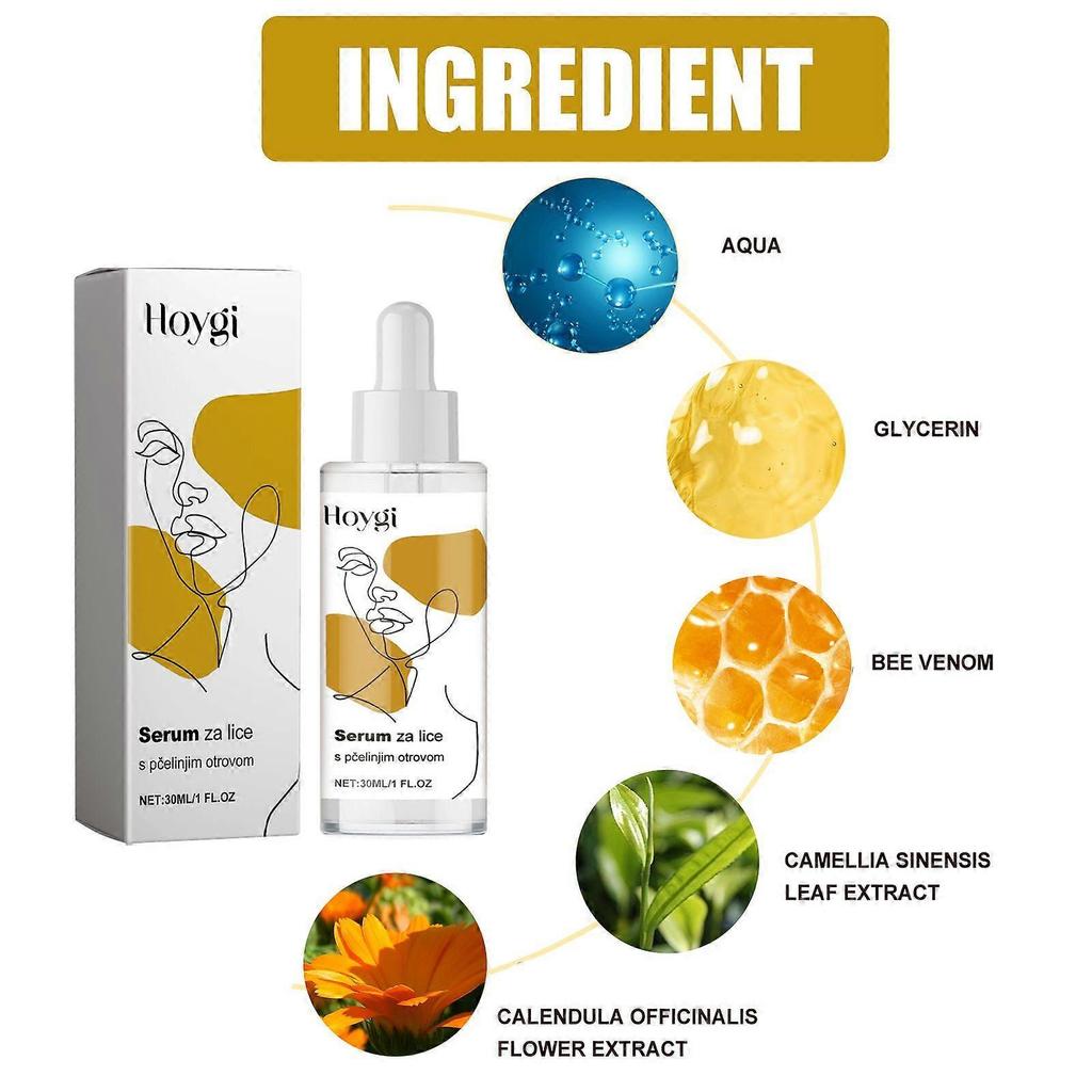 Limited time!!Hoygi Bee Venom Anti-Aging Facial Serum Reduces Fine Lines And Crow's Feet, Smooths Skin, Long-Lasting Moisturizing, Anti-Wrinkle Serum