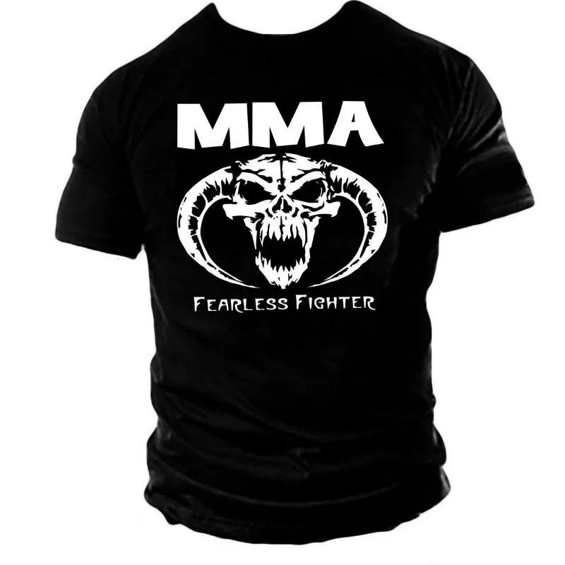 

Футболка для тренировок по бодибилдингу и ММА в стиле мода. Летняя хлопковая мужская футболка с коротким рукавом и круглым вырезом, новинка S-3XL XXXXXL