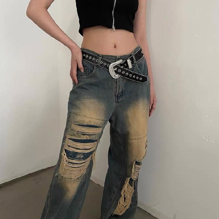 Cool Gothic Waist Chain Casual Belt Studded Waist Ceinture Lady Glittered Belt