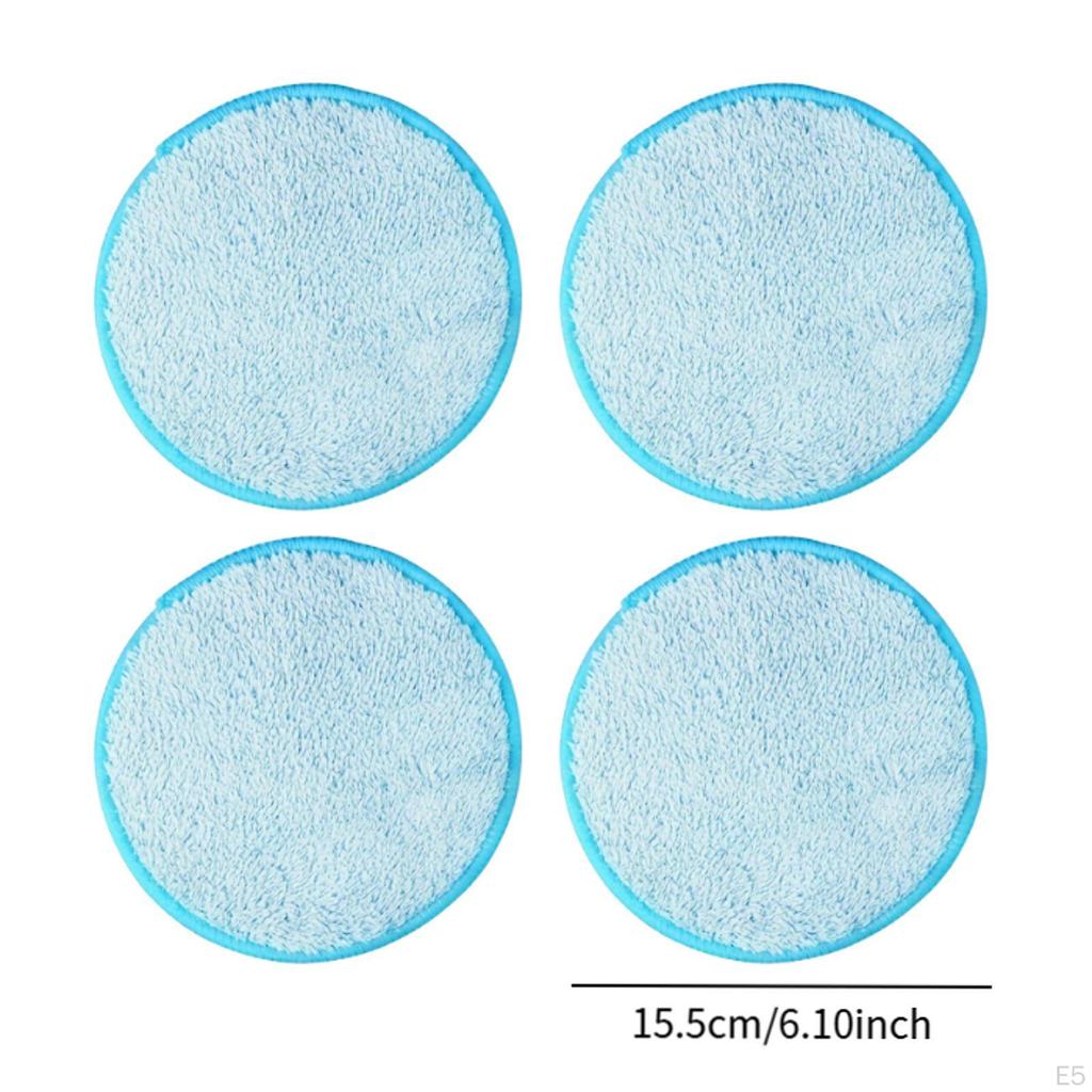 4 Pack Electric Mop Pads Replacement Heads, Round Microfiber for Floor Scrubbing
