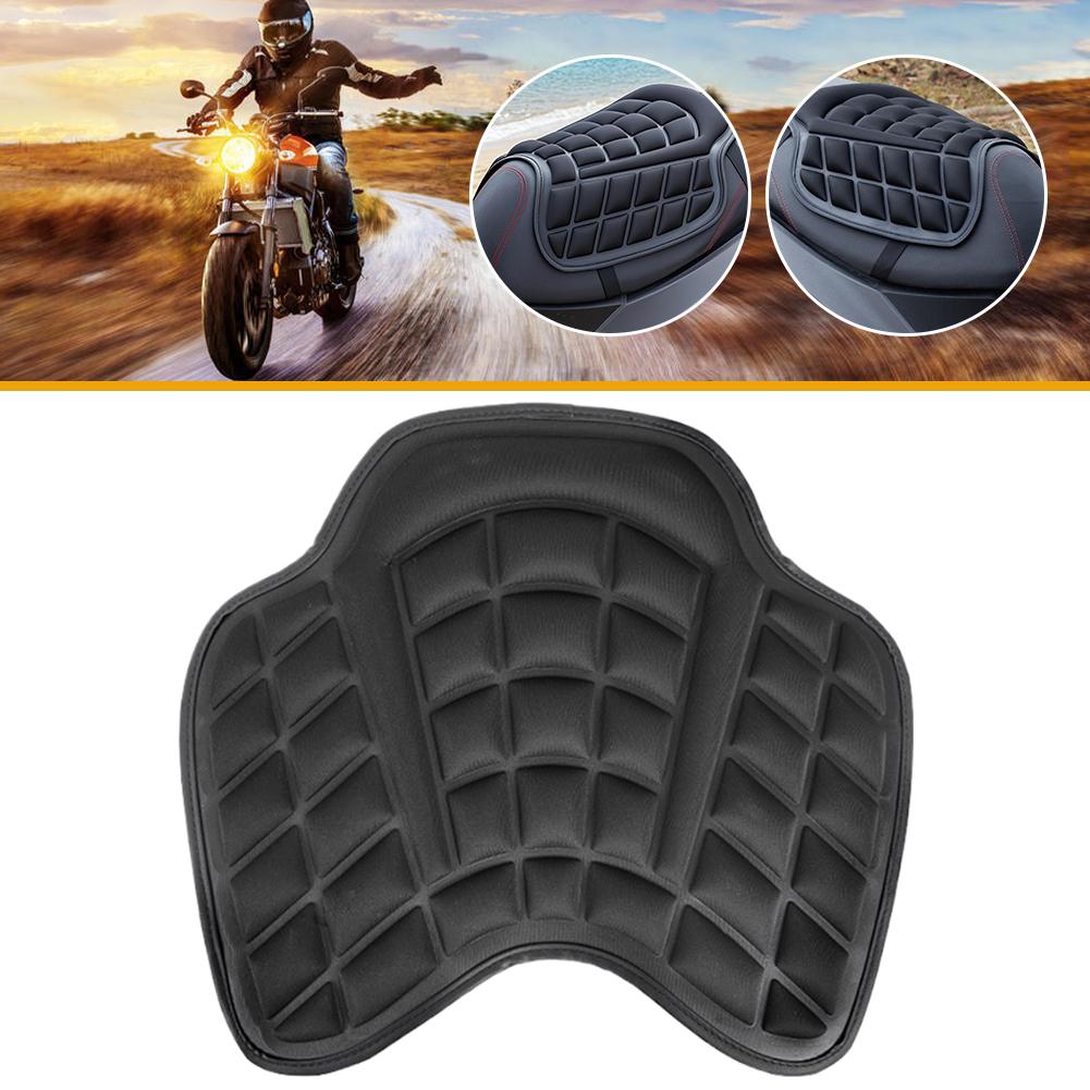 1Pcs Motorcycle Passenger Seat Pad Foam Electric Bike Shock-absorbing Cushion Support Ergonomic Thick Cover Breathable Non- C6S8