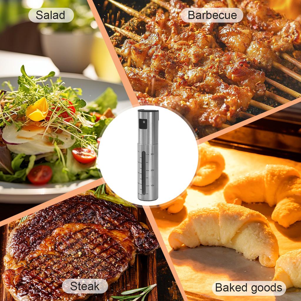 Top Hat Style 100ml Press-type Atomizing Oil Dispenser for Soy Sauce, Vinegar and Other Condiments Glass Atomizing Oil