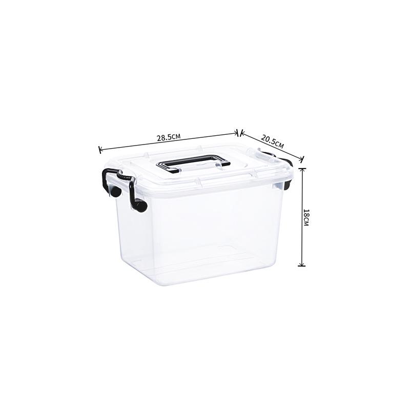 Clear Plastic Storage Organizer with Lid - Portable Handheld Box for Desktop & Toy Organization