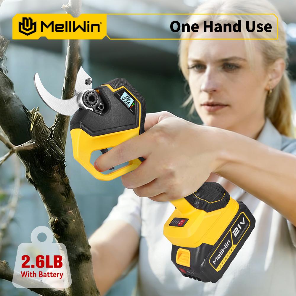MELLWIN 2IN1 Brushless Electric Pole Pruner Shear With 180CM Telescoping Pole Garden Pruner Shear Tool For Makita 18VBattery Pin